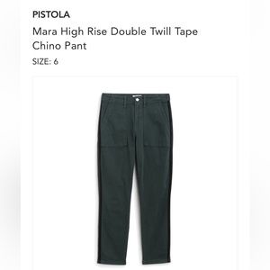 Dark Green Twill Chinos, Size 28